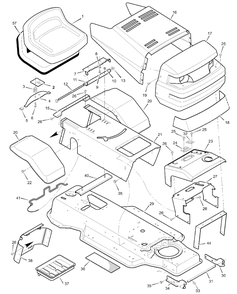 Part Location Diagram of F-99834 Murray Instruction Book & Parts List